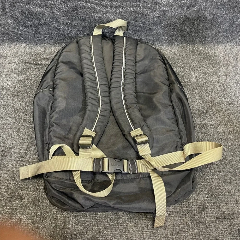L.L. Bean 0YP70 Quad Pack Backpack Black Reflective Large Model 296963 Daypack